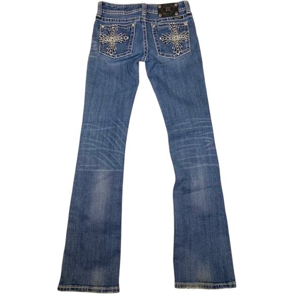 Miss Me Jeans Lot of 2 Pair Cross Black Stud Embellished Size 28 Boot Cut Jeans - Picture 4 of 16